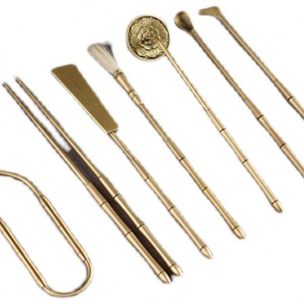 香道工具七件套香篆埋碳空熏用具香勺灰压银叶夹配布袋,淘宝优惠券,粉丝福利购,淘宝优惠卷