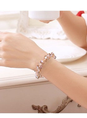 奥地利水晶时尚闪亮韩版手链女手镯简约个性手工手串设计高级饰品