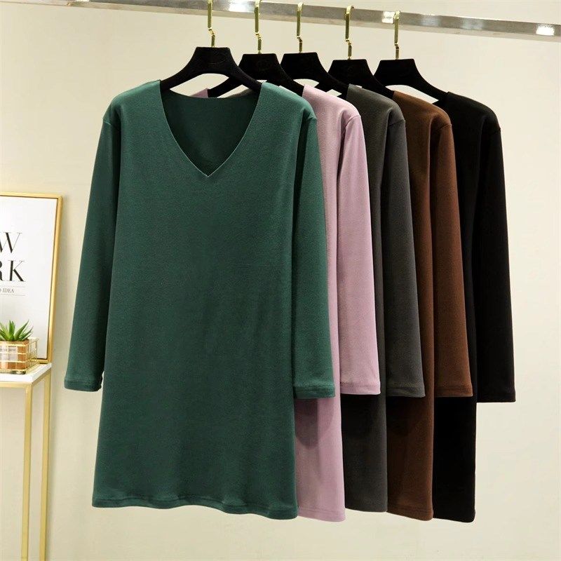 秋冬德绒睡裙家居裙女宽松V领中长款a字裙加厚保暖长袖打底连衣裙,淘宝优惠券,粉丝福利购,淘宝优惠卷