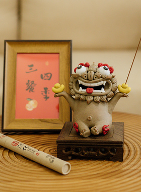 招财貔貅狮子摆件客厅玄关办公桌高端家居装饰店铺开业礼品乔迁