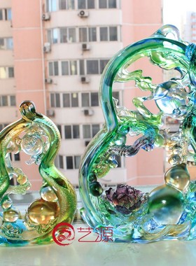 大富大贵小工艺品家居装饰摆件琉璃艺术品葫芦祝寿贺寿送领导同事