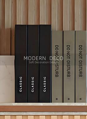 样板间客厅装饰柜书架置物架装饰画收纳盒书档组合摆件售楼处软装