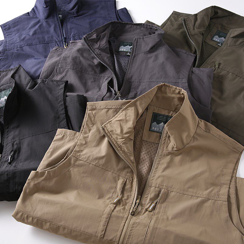牛货!欧美有大码!户外防水透气!秋季男士休闲钓鱼工装背心马甲,淘宝优惠券,粉丝福利购,淘宝优惠卷