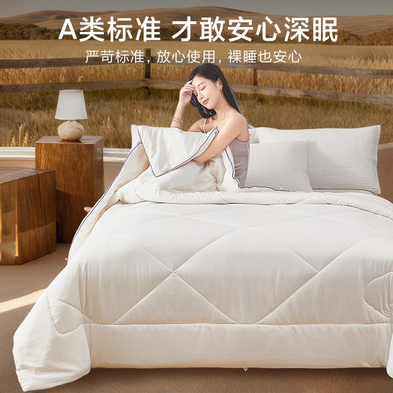 澳洲羊毛被100纯羊毛被子冬被棉被加厚保暖冬季进口羊绒驼绒被芯