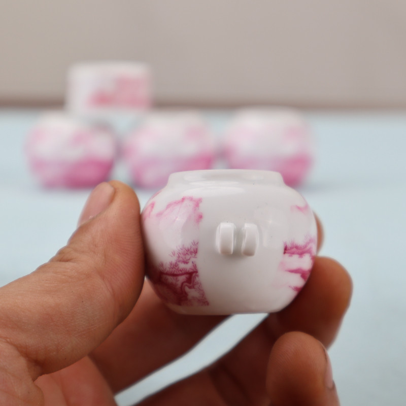 绣眼贝子靛颏鸟食罐瓷碗柳莺红子玉鸟鸟碗鸟杯子竹鸟笼配件山水,淘宝优惠券,粉丝福利购,淘宝优惠卷