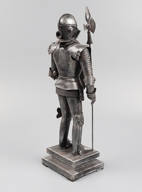 中世纪罗马士兵模型铁皮工艺品怀旧盔甲人橱窗柜收藏装饰复古摆件