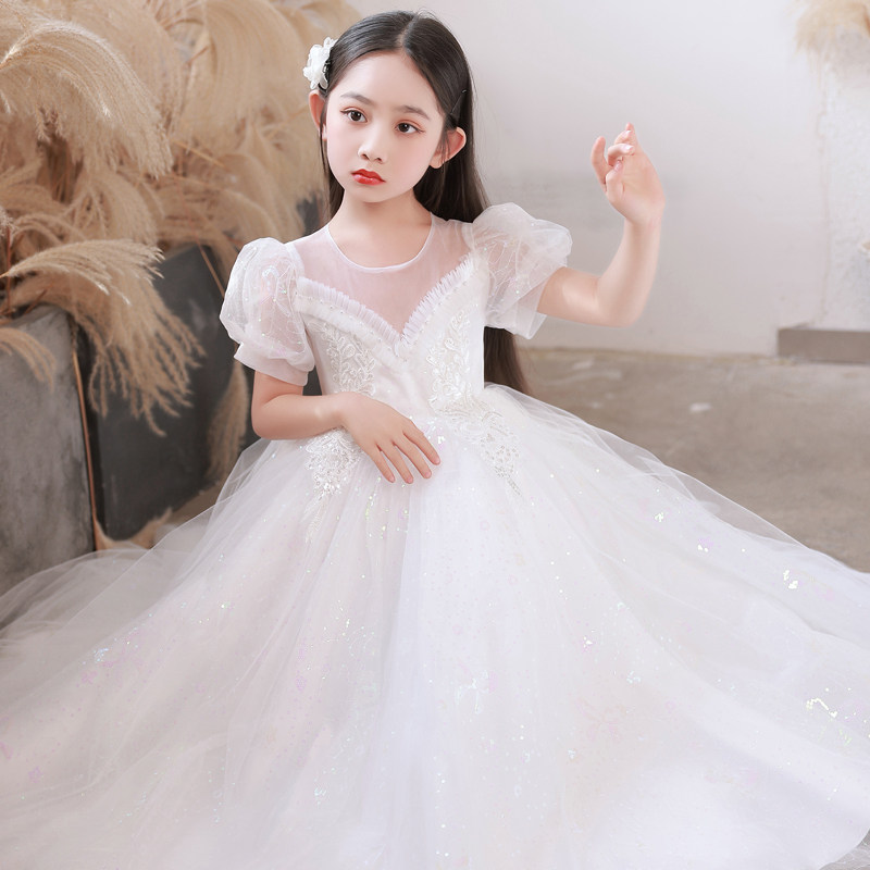 儿童礼服公主裙高端女童钢琴演出服洋气小主持人生日花童婚纱夏季,淘宝优惠券,粉丝福利购,淘宝优惠卷