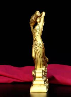 纯铜女娲娘娘九天玄女大地圣母吉祥女神铜像供养神像礼品摆件桌面