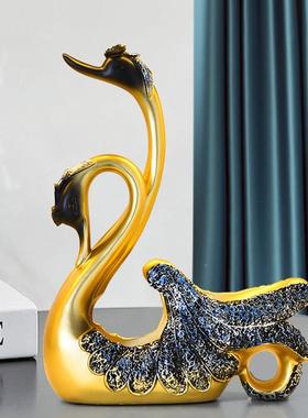 创意装高档情侣天鹅酒架摆件萄葡酒瓶架客厅餐红桌面酒柜JVZ饰品