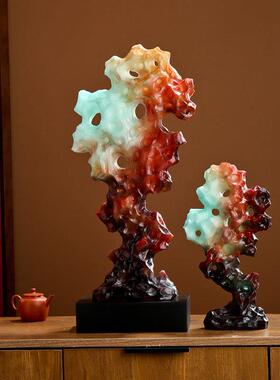 湖石盆会所客太PWR厅装饰摆件玲珑璧石灵石奇石观赏石景观石景石