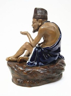 石湾美术陶瓷送礼手工艺品家居装饰摆件桌面客厅人物济公戏蟋蟀