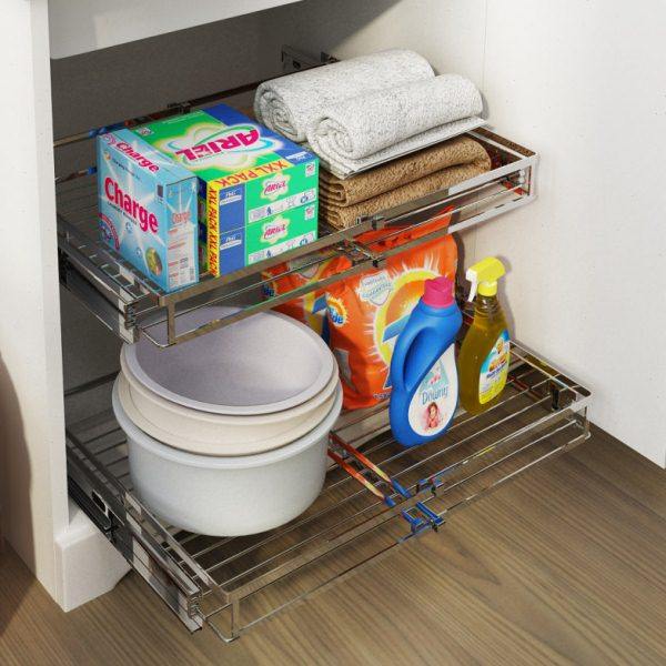 不锈钢伸缩衣柜拉篮衣橱改造侧装自制抽拉滑轨收纳篮抽屉式置物架,淘宝优惠券,粉丝福利购,淘宝优惠卷