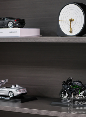 高档儿童房摆件现代简约软装方向盘男孩房赛车主题样板间书柜装饰