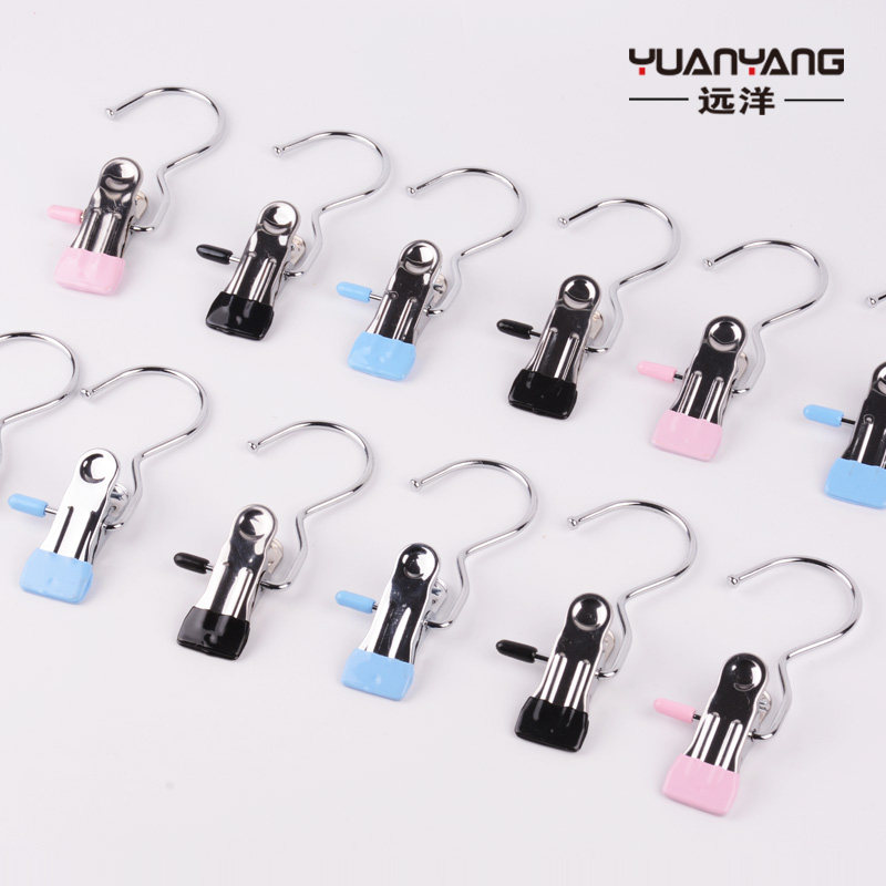 金属小夹子多功能小衣架双夹小裤架迷你宠物衣架防滑晾晒架浸塑夹,淘宝优惠券,粉丝福利购,淘宝优惠卷