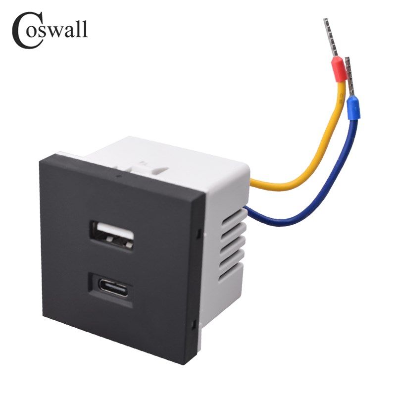 45型嵌入式USB typeC插座20瓦快充卡扣模块双USB隐形插座45*22.5,淘宝优惠券,粉丝福利购,淘宝优惠卷