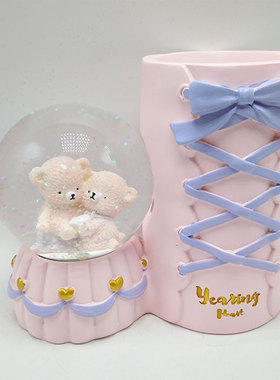 水晶球生日实用摆件笔筒毕业礼物纪念品卡通友情闺蜜男女生可爱