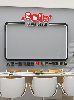 公司企业办公室员工团队风采展示墙照片文化墙贴纸公告栏定制装饰