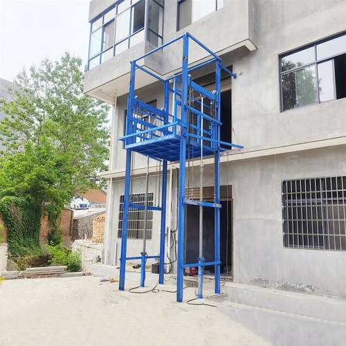 液压货梯二层厂房仓库用厂家现货2吨小型电动导轨液压升降机 - 图1