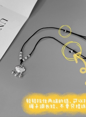 长命锁项链平安锁合金吊坠