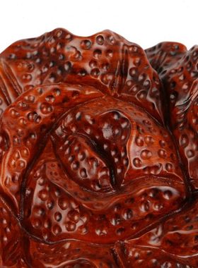 红木雕刻工艺品摆件 新店铺开业礼品贺礼 实木质元宝如意百财白菜