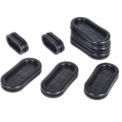 Environmentally friendly rubber cross-oval long-waisted double-sided dust-proof coil with membrane string coil chassis hole wire sealing