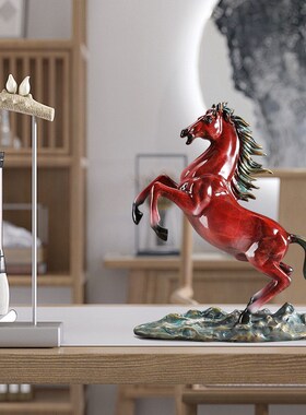 马到成功全e铜马摆件工艺品办公室客厅酒柜装饰送领导乔迁开业礼
