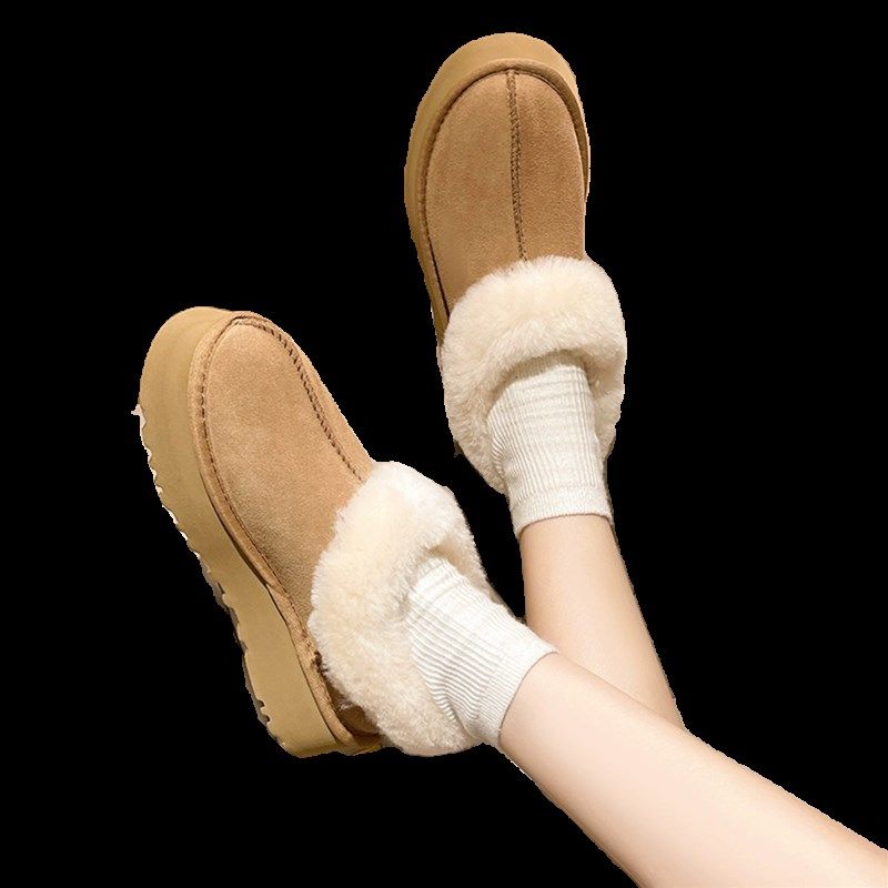 大码雪地靴女41-43加肥加宽42码靴厚底短靴2024新款保暖防滑棉鞋,淘宝优惠券,粉丝福利购,淘宝优惠卷