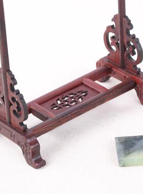 红木工艺品红花梨龙门吊玉架玉石摆件架实木首饰架展示玉器装饰架