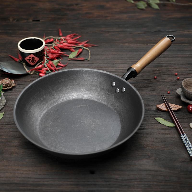 1代铸铁平底锅煎锅烙饼锅家用生铁锅无涂层不粘煎饼锅燃气灶适用 - 图0