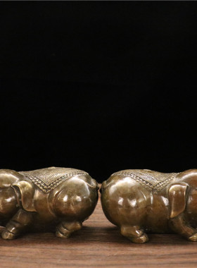 纯铜财福猪  生肖猪家居客厅摆件 茶桌 酒柜送礼装饰品