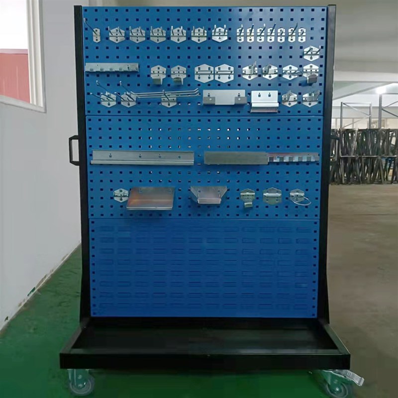 Hardware tool rack hardware rack hole plate tool hanging plate storage rack double-sided mobile material organizing rack