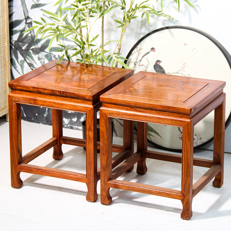 红木花梨刺猬紫檀餐凳实木化妆椅古筝凳中式洗脚凳换鞋凳四方凳,淘宝优惠券,粉丝福利购,淘宝优惠卷