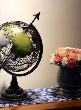 美式摆件玄关摆设工业风装饰品家居软装客厅玄关餐厅摆设工艺品