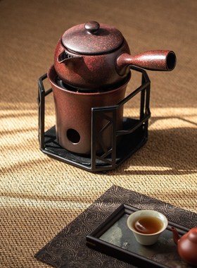 新品中式铁艺炭炉户外便携茶炉架小风炉防烫炭炉架隔热架中式收纳