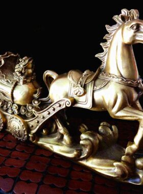 铜马拉白菜百财摆件客厅店铺办公室桌面摆设公司工艺礼品