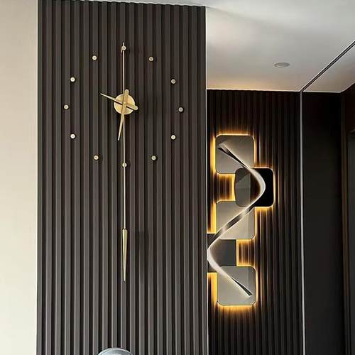 现代简约客厅时钟个性极简风家用客厅装饰挂钟创意玄关艺术静音表 - 图1