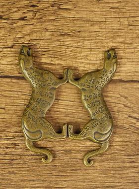 铜虎符摆件古玩铜器黄铜实心虎符印章兵符权力信物家居办公室装饰