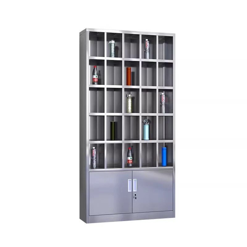 304不锈钢员工水杯柜茶水间存放储物柜放置柜多格车间带门茶杯架,淘宝优惠券,粉丝福利购,淘宝优惠卷