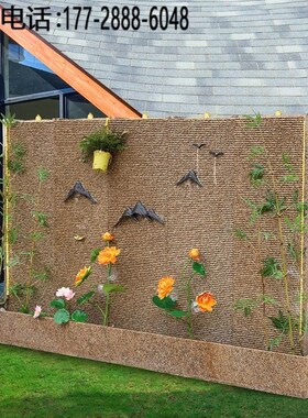 流水屏风户外假山喷泉瀑布鱼池庭院大型石材水幕墙造景观公司装饰