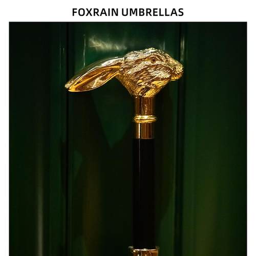 foxrain英式复古兔头雨伞长柄大号贵族直杆伞男高端定制高级礼品 - 图2