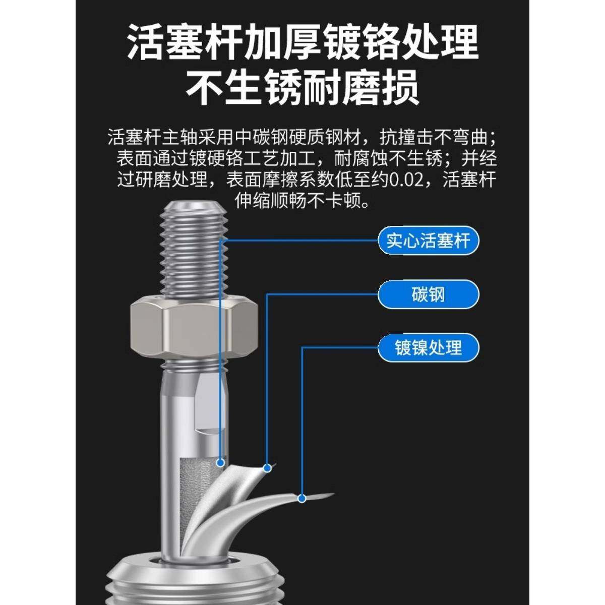 亚德客不锈钢迷你气缸MA16/20/25/32/40X10X25X30x50X75X100SCA/U - 图1