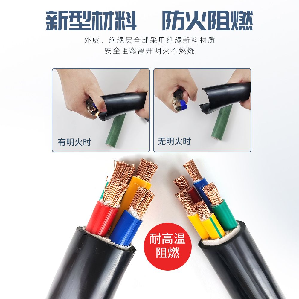国标rvv电缆线3 4 5芯10 16 25 35 50平方防冻三相五线电缆线 - 图2