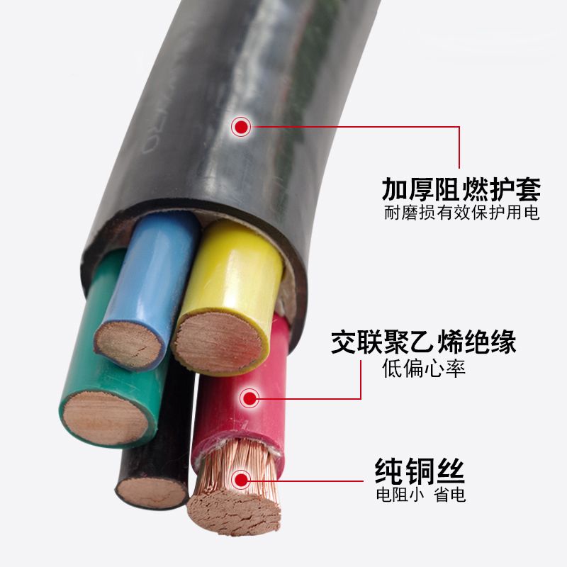 国标rvv电缆线3 4 5芯10 16 25 35 50平方防冻三相五线电缆线 - 图3