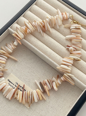 夏季海边度假风天然贝壳项链女款