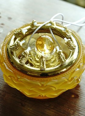 琉璃时来运转生财转运球九龙吐水循环流水摆件开业乔迁礼物客厅