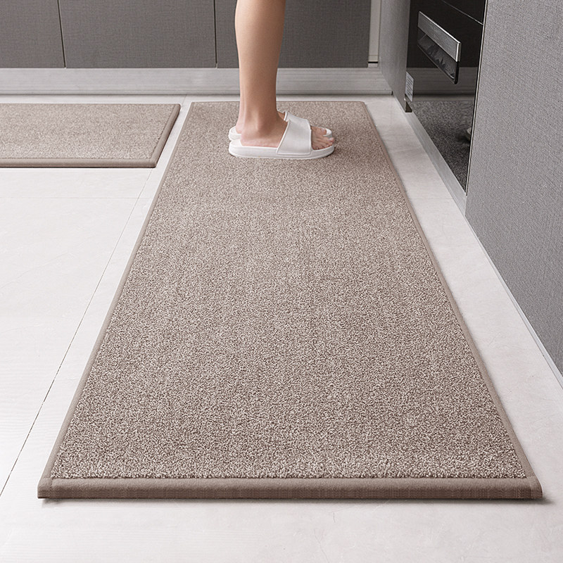 Special kitchen long floor mat, water-absorbent, anti-slip, r-oil-proof, wipeable, washable, anti-dirty floor mat, l-shaped entry door door carpet