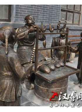 民俗雕塑吹糖人雕塑玻璃钢雕塑制作商业J街摆放步行街古街城市雕