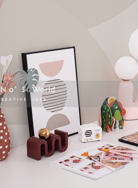 KINO奇诺儿童房摆件女孩房间粉色系装饰品现代简约样板间书桌软装