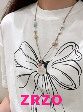 ZRZO度假风贝壳编绳项链