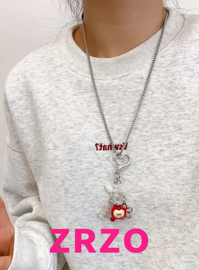 ZRZO可爱红色苹果吊坠